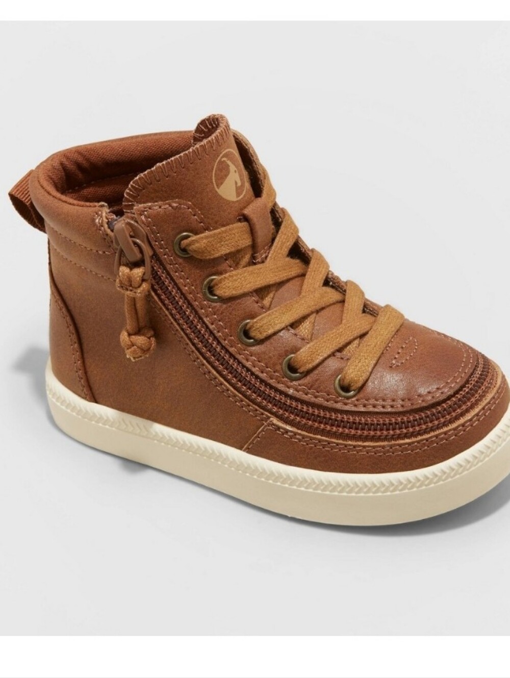Nwt Billy Shoes Boys Brown Zipup High Top Sneakers